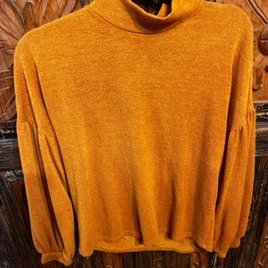 Ginger G Vibrant Orange Turtleneck Sweater